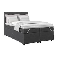 Boxspringbett Elio Graphitfarben 140x200 Cm H4 - Schwarz/Graphitfarben, ROMANTIK / LANDHAUS, Textil (144/121/212cm) - James Wood