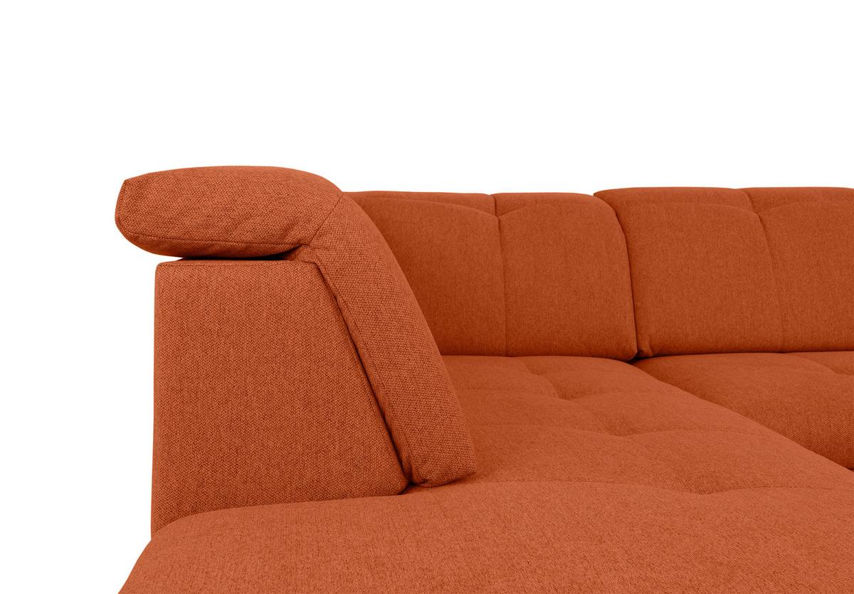 Wohnlandschaft Ramzes Terracotta U: 215x328x173 cm - Beige/Terracotta, Design, Textil (215/328/173cm) - MID.YOU