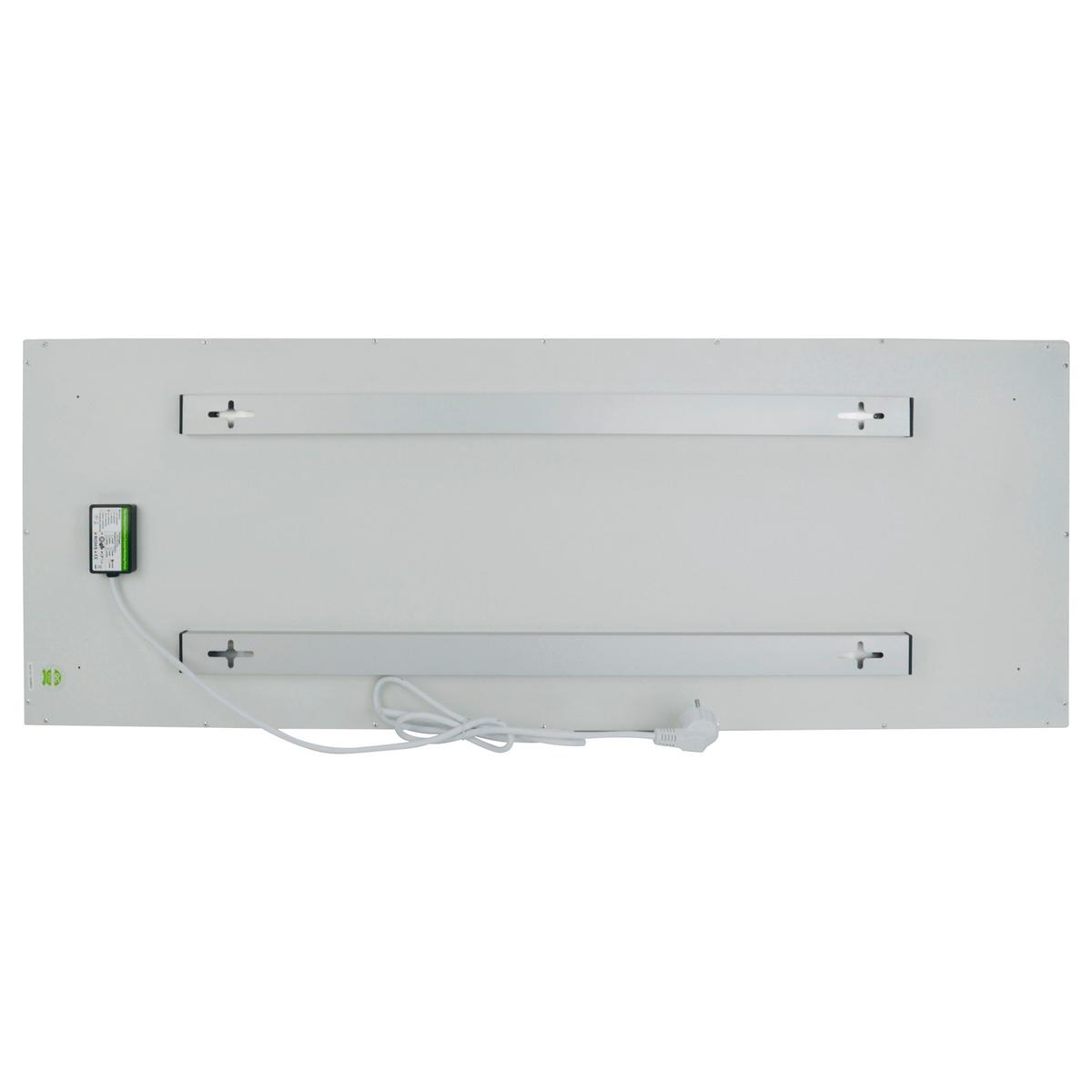 Infrarot Heizung 450 W Design M Long Weiß, 110x40 cm - Weiß, Basics, Kunststoff/Metall (110/40/3,3cm)