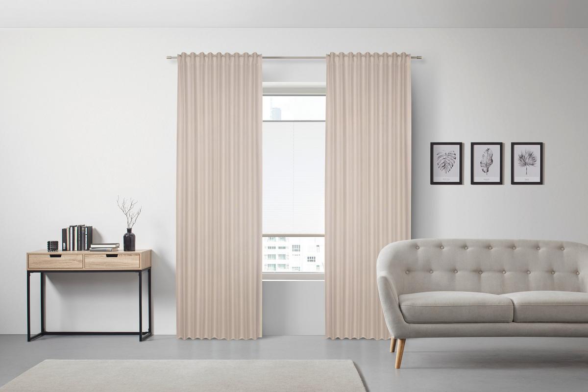 HOTOVÝ ZÁVES ULRICH -EXT- -TOP- - piesková, textil (135/245cm) - Modern Living