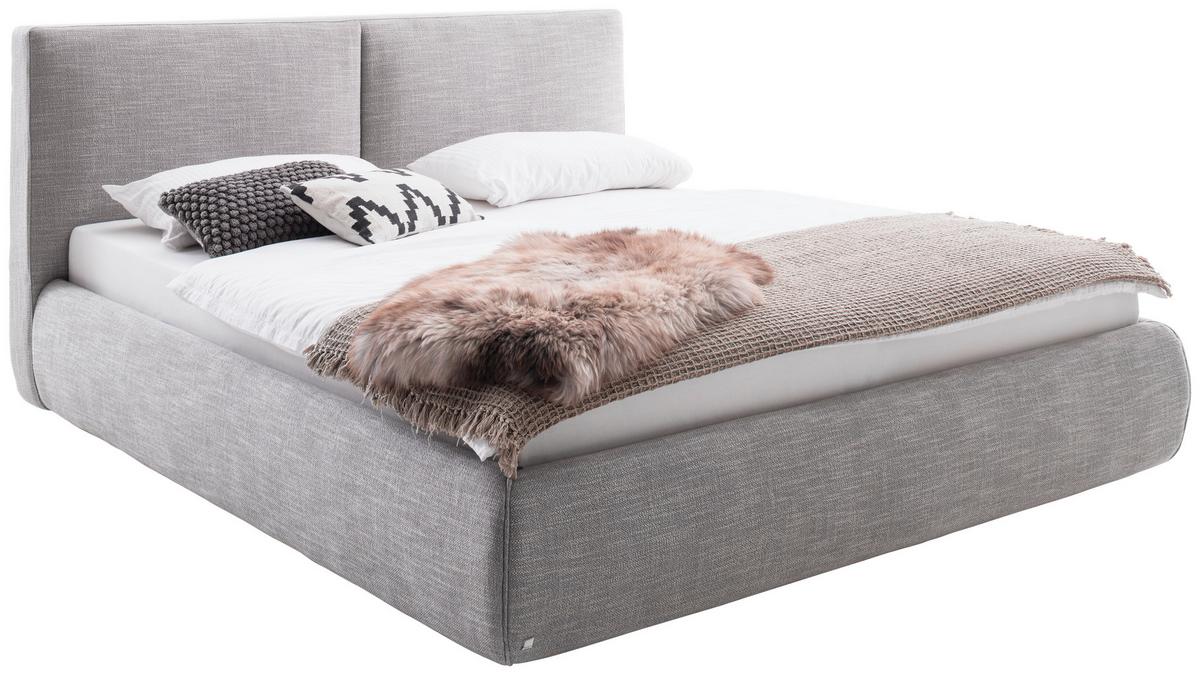 Polsterbett Atesio 180x200cm Hellgrau - Hellgrau, MODERN, Textil (180/200cm) - Livetastic