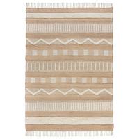 Handwebteppich Handwebteppich Natur B: 120cm - Creme/Naturfarben, Basics, Textil (170/120cm)