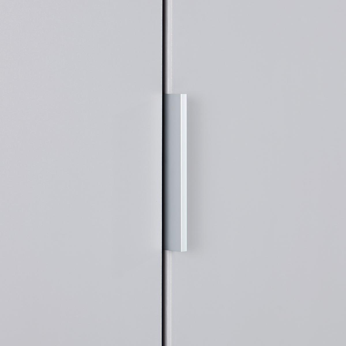 Drehtürenschrank Mit Spiegel + Laden 47cm Alabama, Seidengrau - Silberfarben/Hellgrau, MODERN, Holzwerkstoff (47/229/54cm)