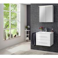 Badezimmer B.Perfekt Weiß 3-Teilig - Weiß Hochglanz/Weiß, Basics, Glas/Keramik (62,2cm) - MID.YOU