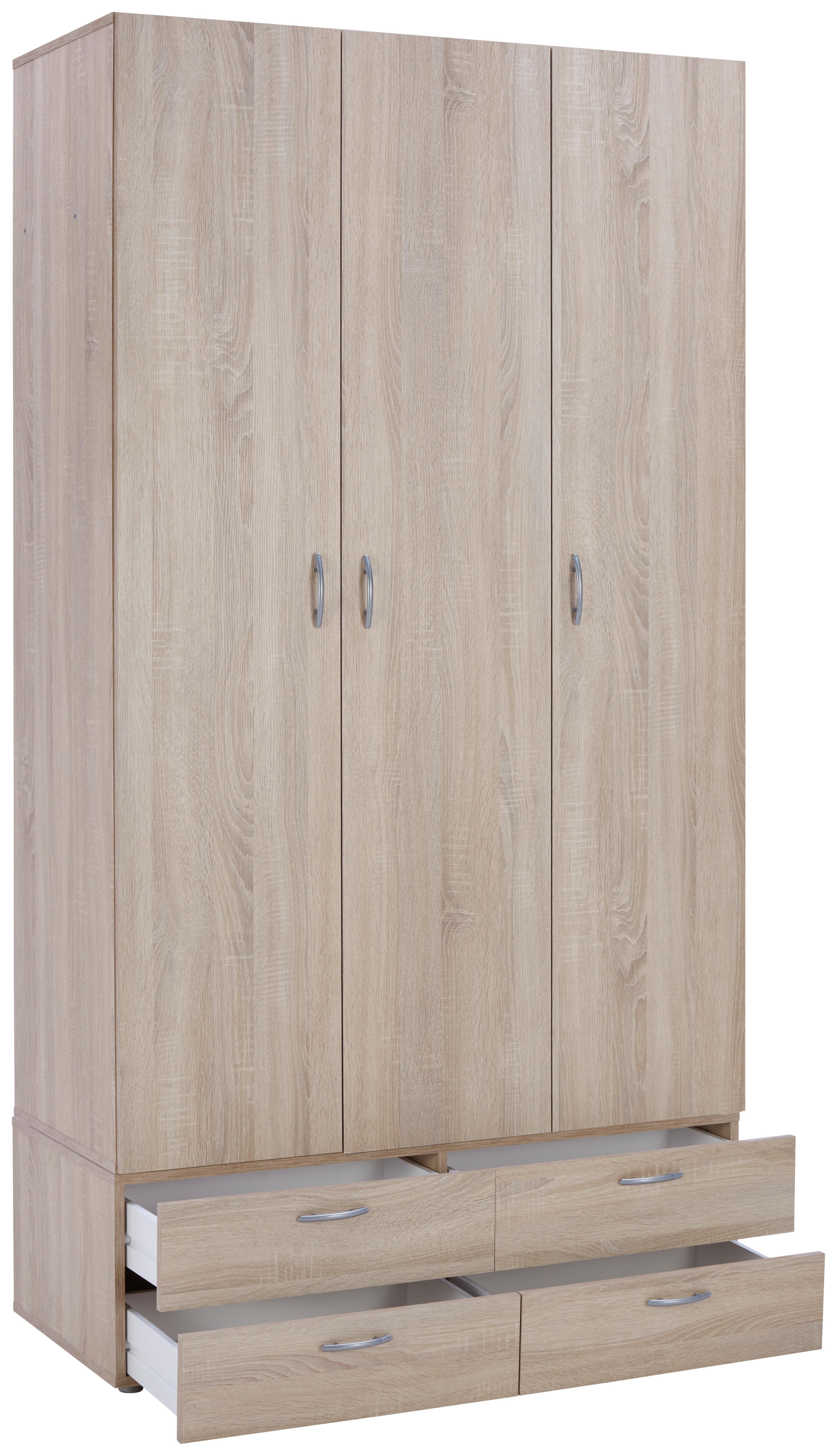 Schubladenboxe Basic Sonoma Eiche Dekor 4 Laden - Sonoma Eiche, KONVENTIONELL, Holzwerkstoff (110,7/35/51,9cm)