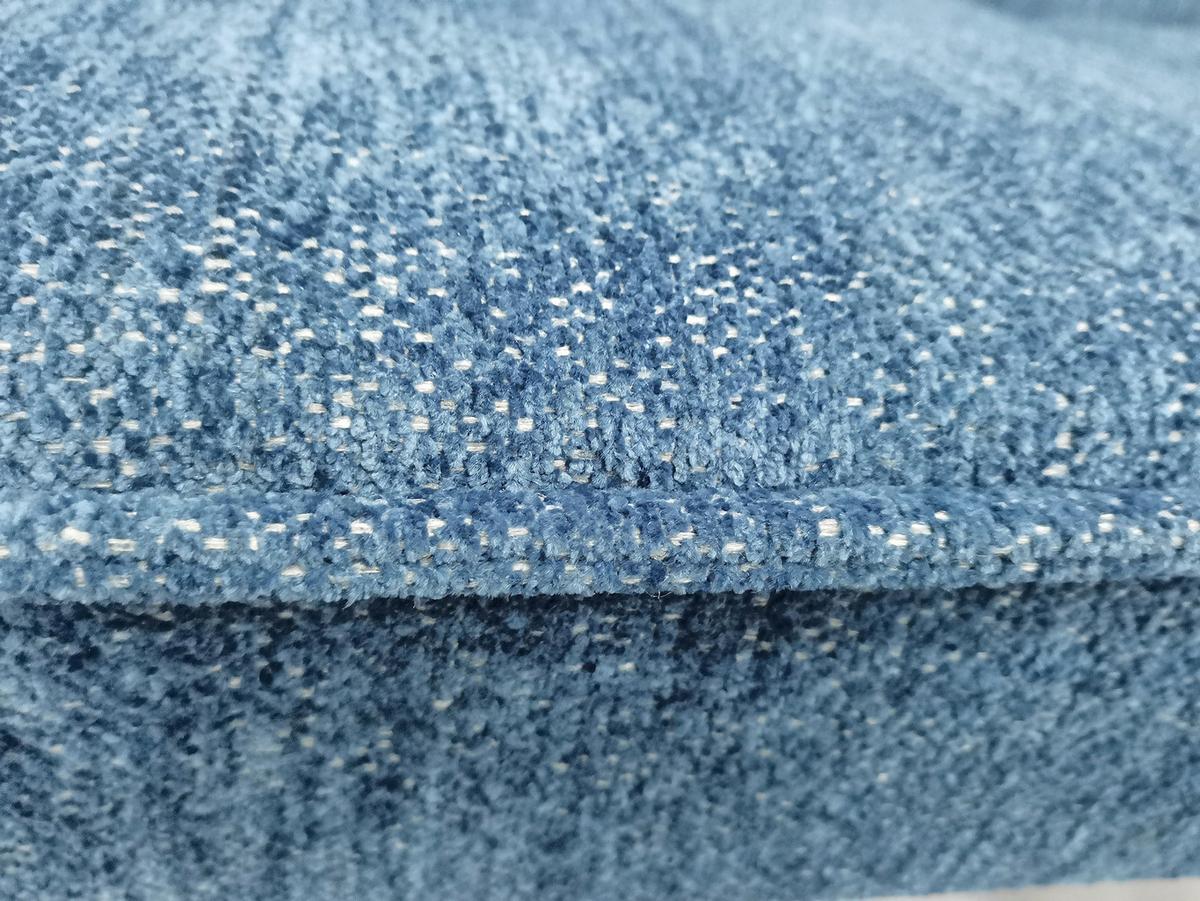 Eckbank Cory - Blau/Schwarz, MODERN, Textil/Metall (154/194cm) - MID.YOU