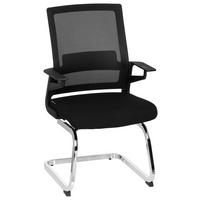 BESUCHERSTUHL INVENTOR V Schwarz - Chromfarben/Schwarz, MODERN, Kunststoff/Textil (59/95/54cm) - MID.YOU