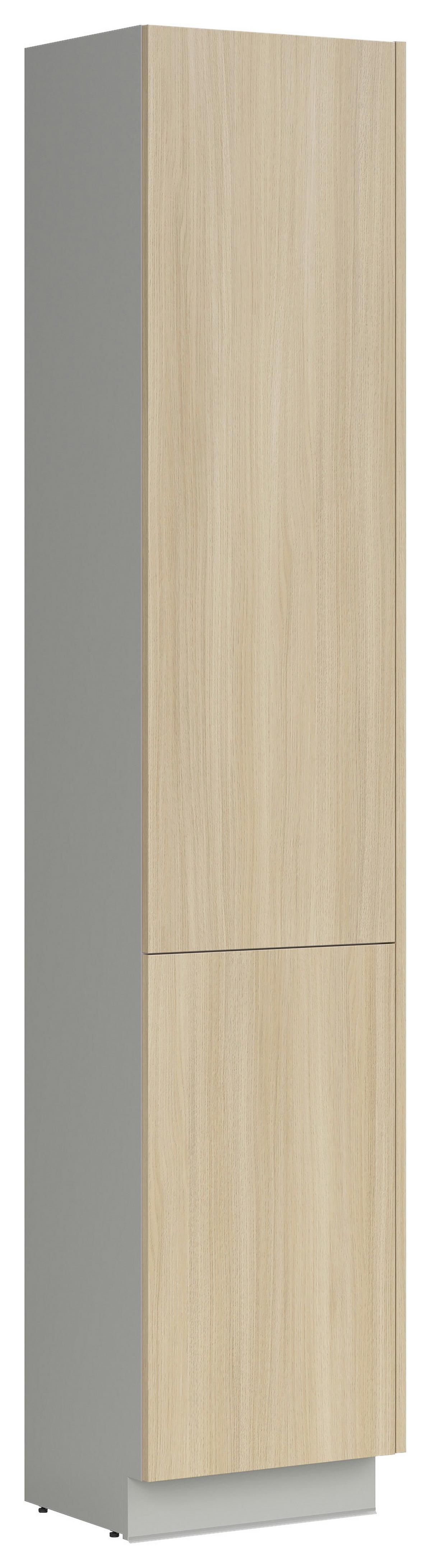 Kuchynská linka MILINO MEDIUM vrát.obkladu a LED regálu - čierna/sivá, Basics, kompozitné drevo/plast (345cm) - Visiona