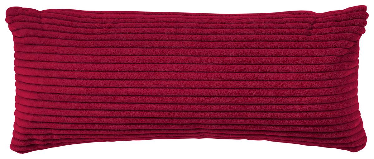 Ecksofa Pearl - Rot/Schwarz, Design, Textil (196/303cm) - Livetastic