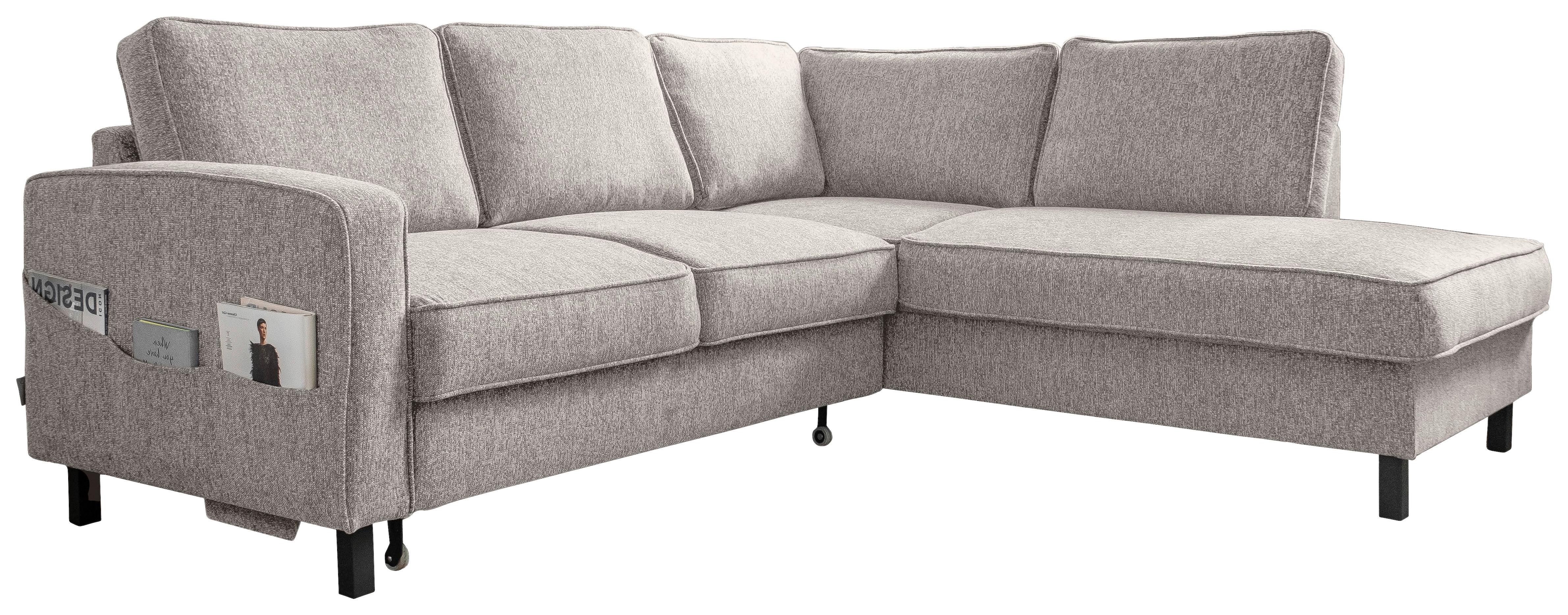 Ecksofa Molly Grau/Weiß  S: 233x198 cm