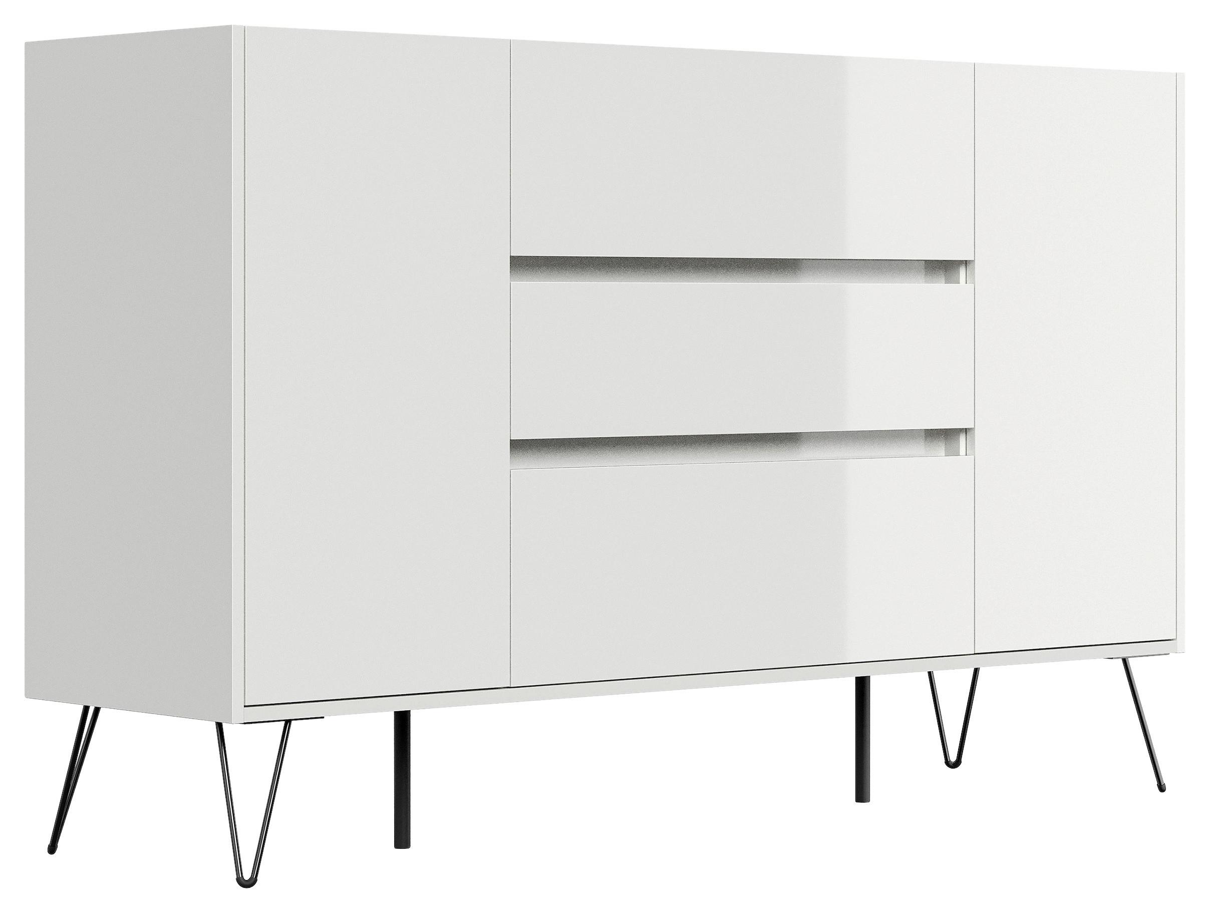 Sideboard Posseik Industrial Eichefarben/Weiß B: 155 cm