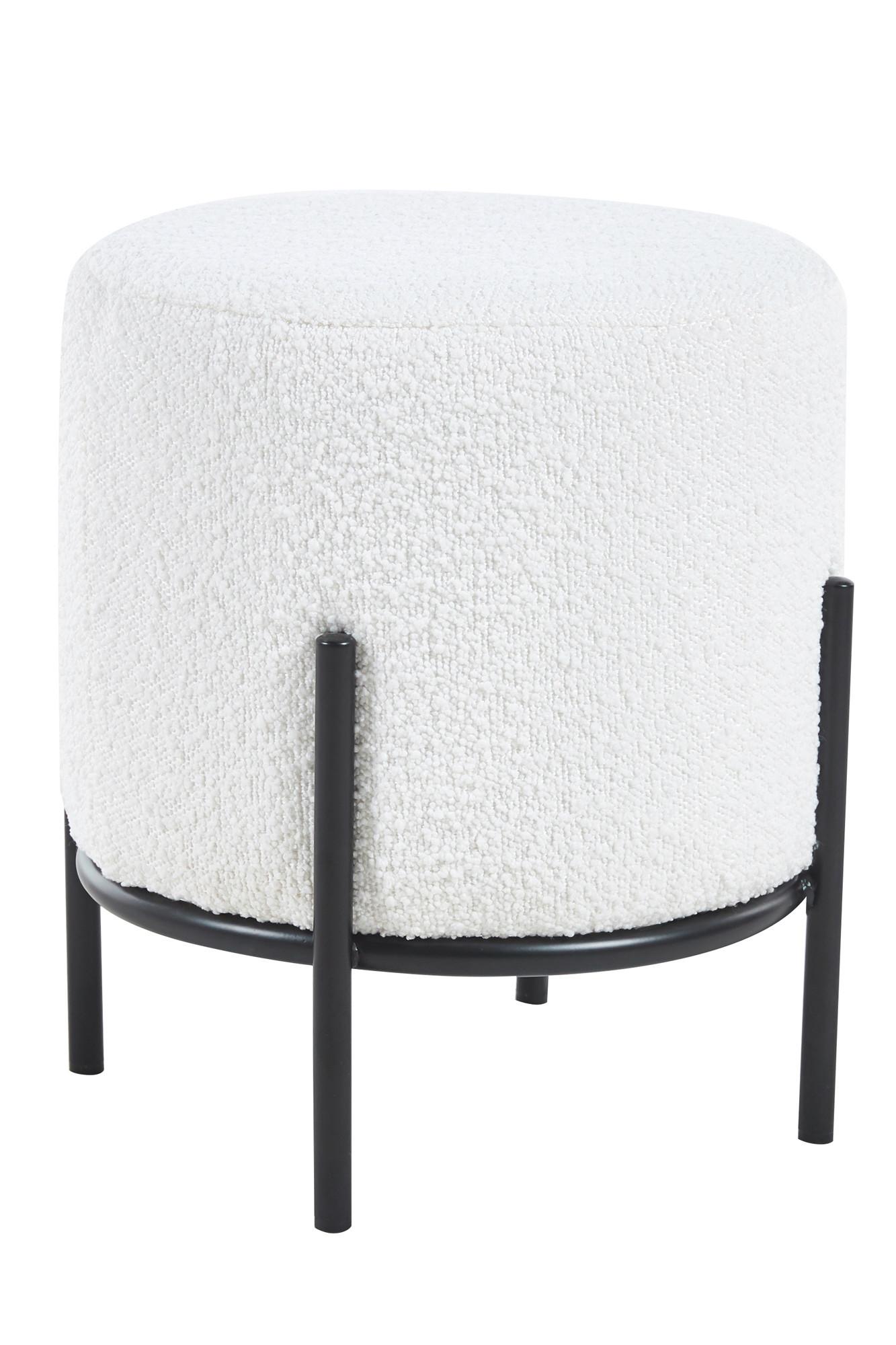 Hocker Schwarz, Weiß B: 35 Cm - Schwarz/Weiß, MODERN, Textil (35/38/35cm) - Livetastic