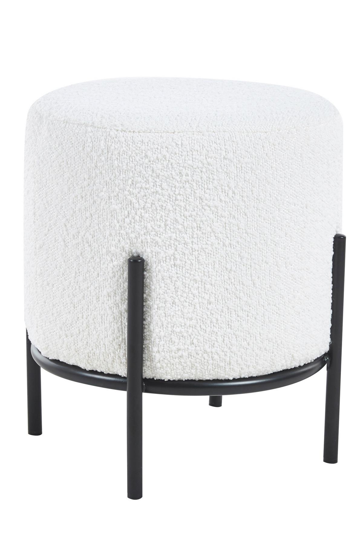 Hocker Schwarz, Weiß B: 35 Cm - Schwarz/Weiß, MODERN, Textil (35/38/35cm) - Livetastic