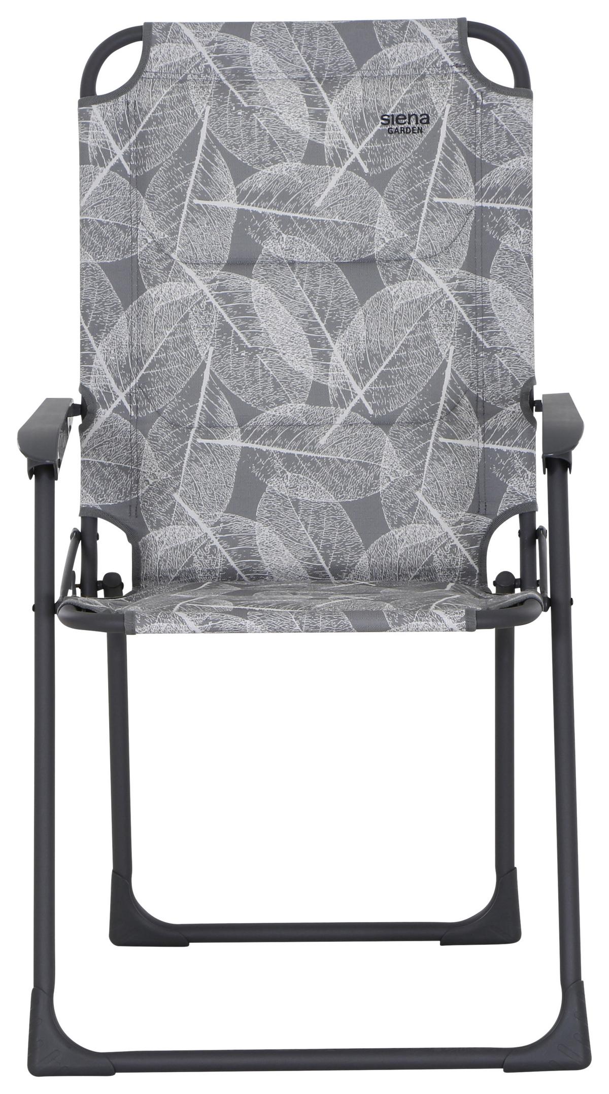 Campingsessel Klappbar Mit Armlehnen - Anthrazit/Grau, KONVENTIONELL, Textil/Metall (55/99/73cm) - Siena Garden