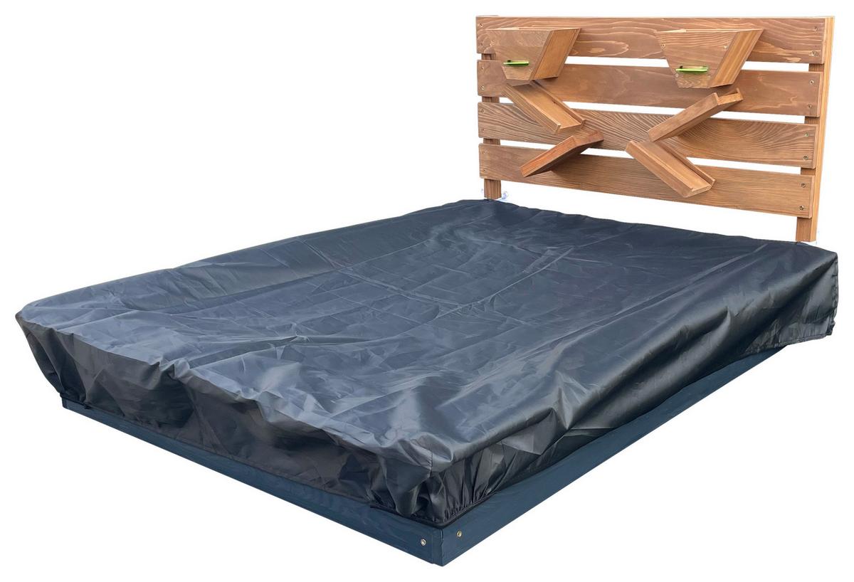 Sandkasten A031.044.00 - Anthrazit/Braun, KONVENTIONELL, Holz (114.5/58.5/91.5cm) - Ambia Garden