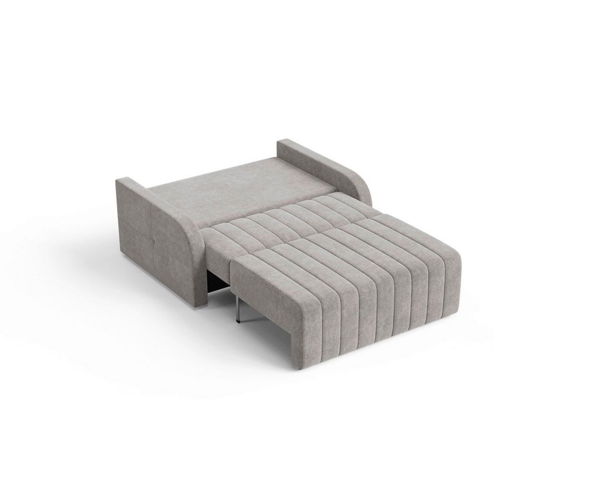 Schlafsofa Alaska Grau, B: 141 cm - Schwarz/Grau, Design, Textil (141/90/104cm) - MID.YOU
