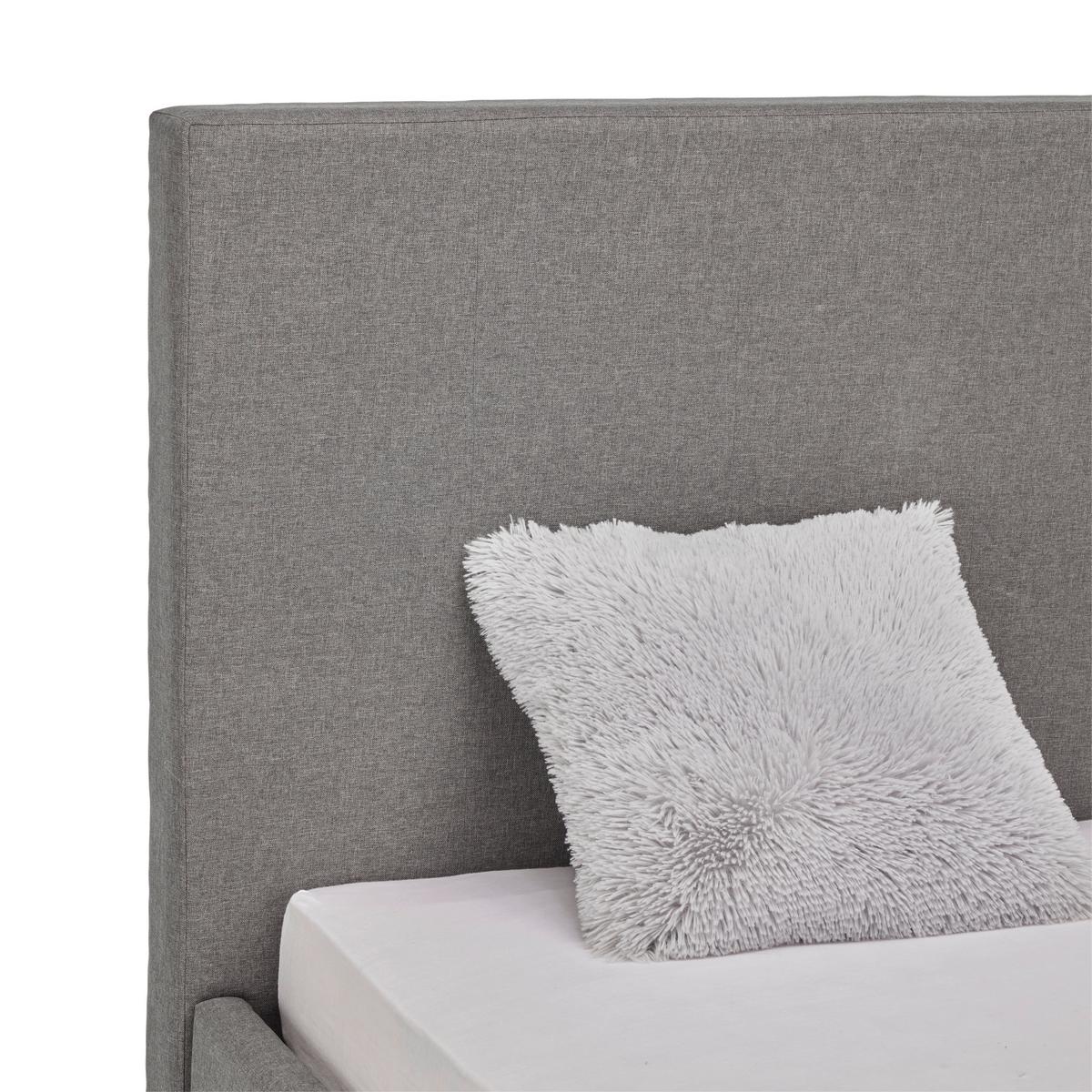 Čalouněná postel BILLY 90/200 cm, tmavě šedá - černá/tmavě šedá, Konvenční, dřevo/textil (90/200cm)