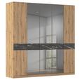 Drehtürenschrank Versity-D Eiche Artisanmarmoroptik 5trg - Eiche Artisan, Trend, Holzwerkstoff (226/229/54cm) - James Wood