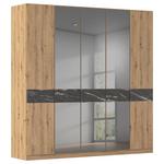 Drehtürenschrank Versity-D Eiche Artisanmarmoroptik 5trg - Eiche Artisan, Trend, Holzwerkstoff (226/229/54cm) - James Wood