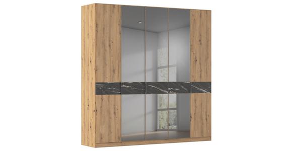 Drehtürenschrank Versity-D Eiche Artisanmarmoroptik 5trg - Eiche Artisan, Trend, Holzwerkstoff (226/229/54cm) - James Wood