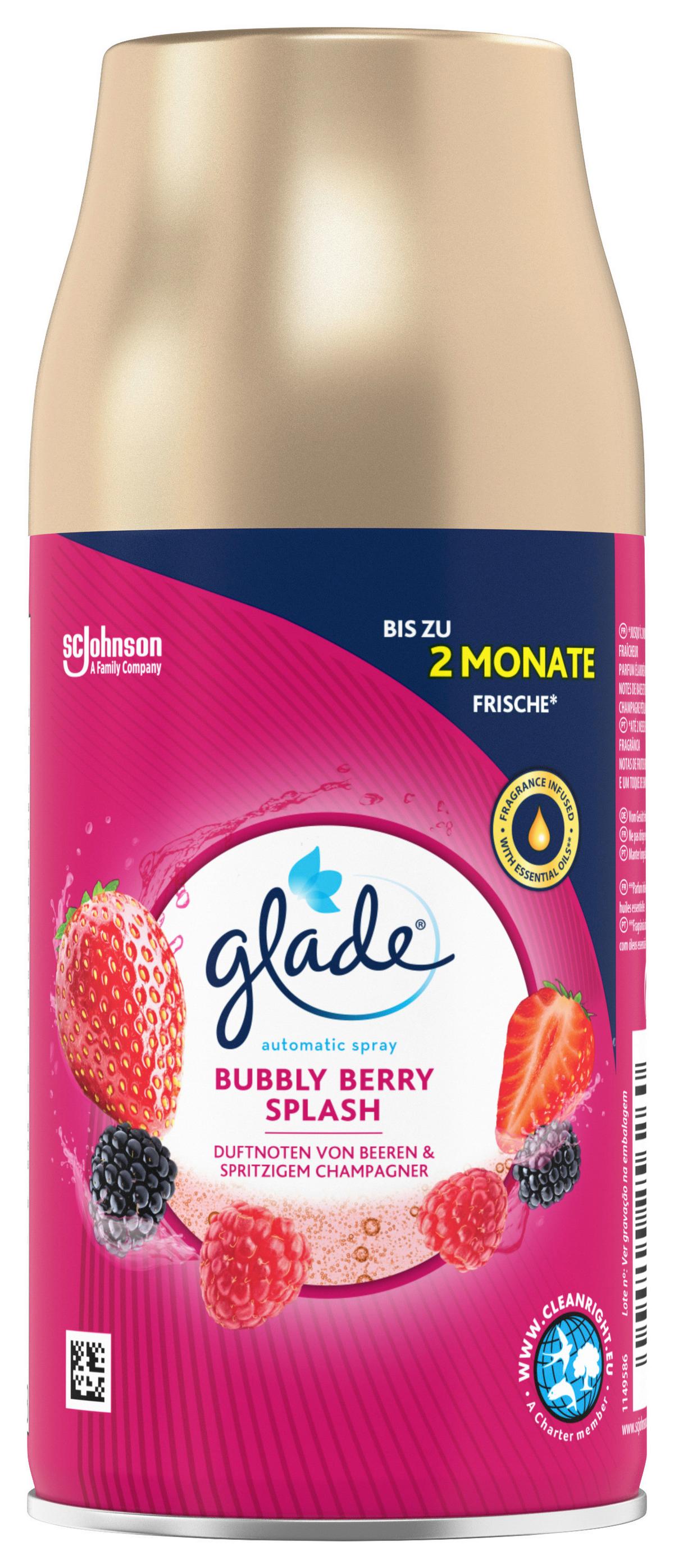 Duftstecker-Nachfüllung 4256260 Bubbly Berry Splash - Dunkelrosa/Goldfarben, KONVENTIONELL, Kunststoff/Metall (6,6/14,7/6,6cm) - Glade