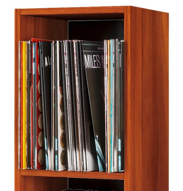 Schallplattenregal Platto 34 cm Nuss Dekor - Nussbaumfarben, KONVENTIONELL, Holzwerkstoff (34/115/29cm) - MID.YOU