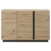 Sideboard Clair Grau/Eiche Dekor B:138cm - Eiche Artisan/Grau, Design, Holzwerkstoff (138/91/40cm) - MID.YOU