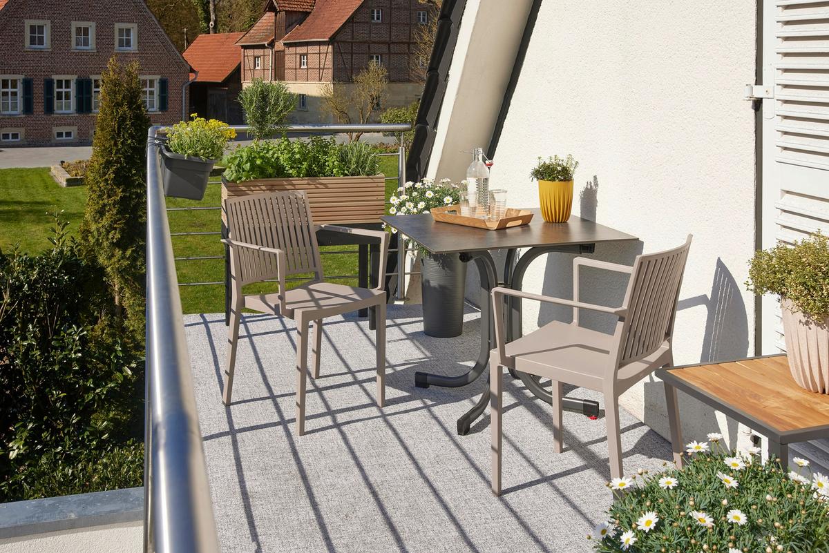 Gartensessel-set Lane - Taupe, Basics, Kunststoff (57/80/56cm) - Siena Garden