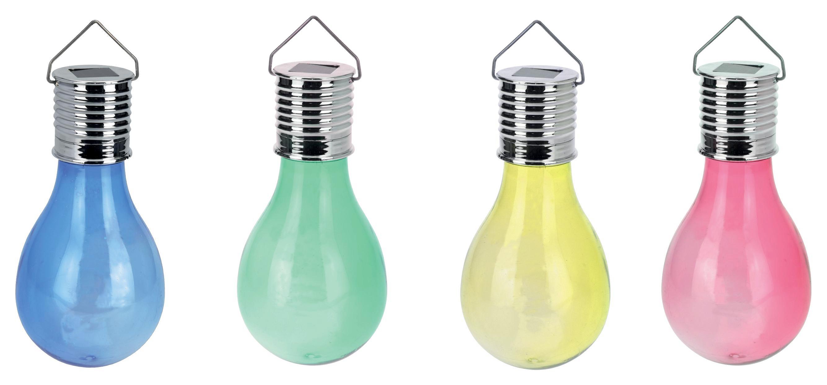 Szolárlámpa Colin - Piros/Sárga, konvencionális, Műanyag/Fém (7/15cm) - Homezone