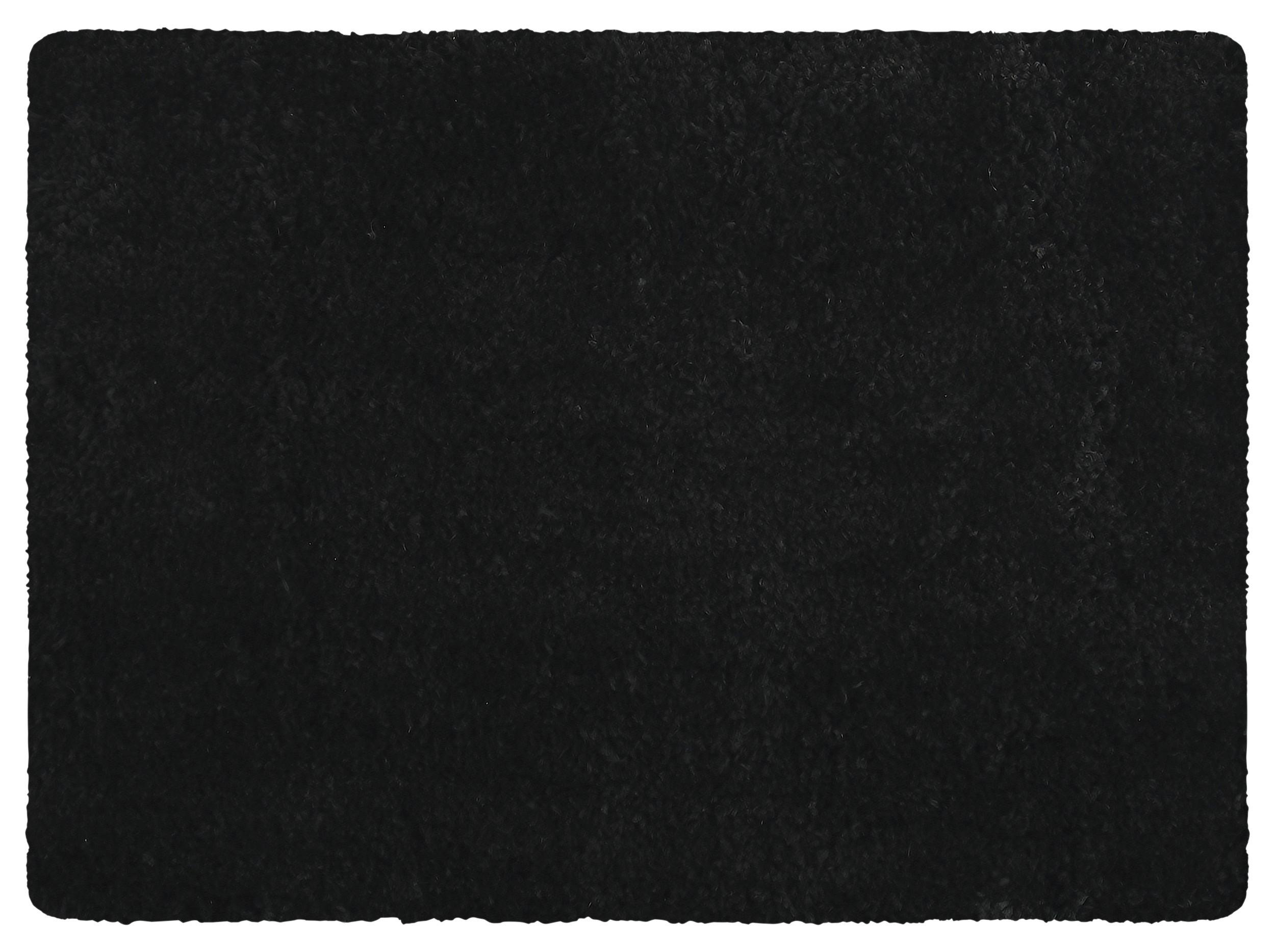 Badteppich Schwarz 70/50 cm - Schwarz, KONVENTIONELL (70/50cm) - Spirella