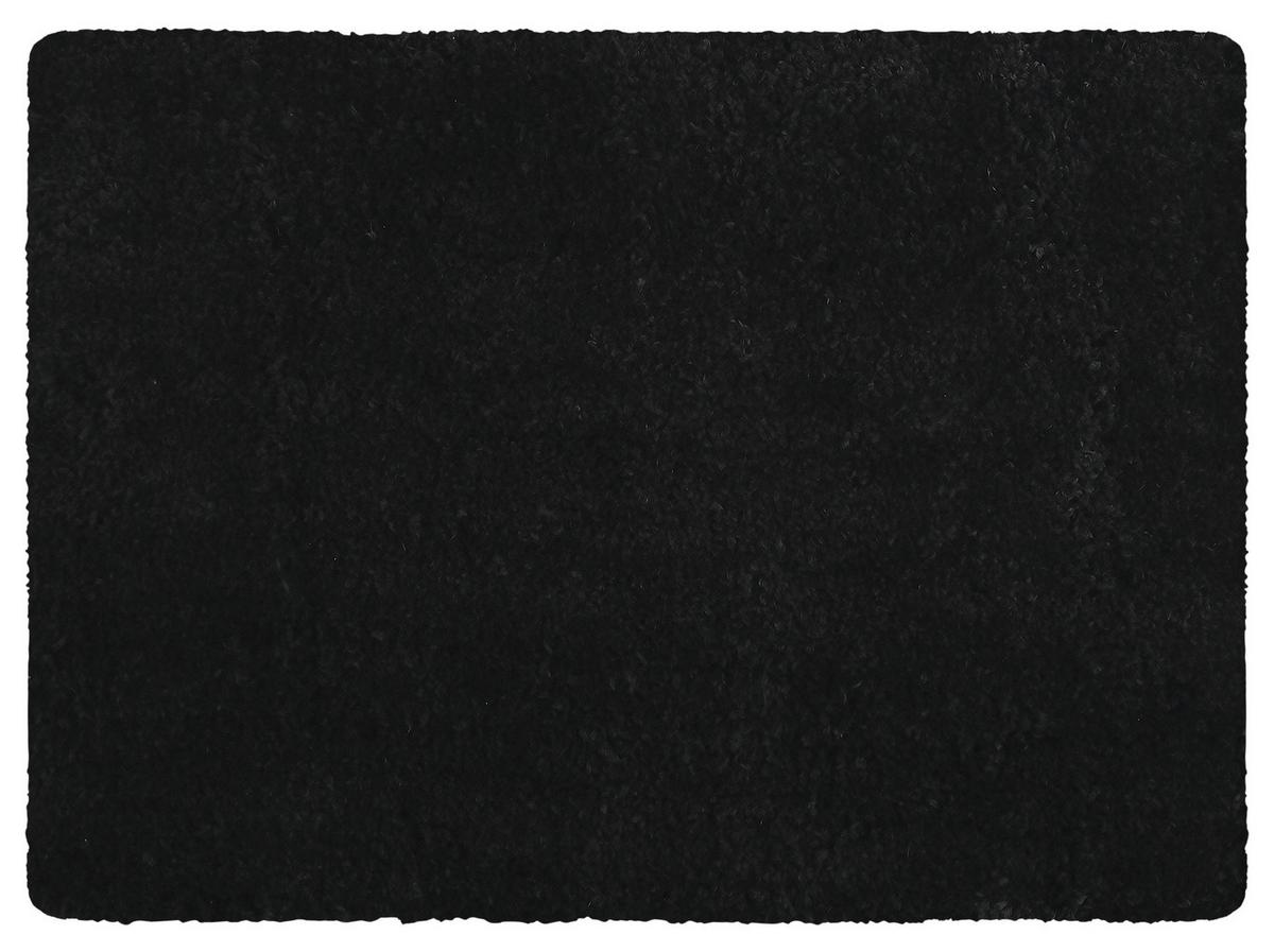 Badteppich Schwarz 70/50 cm - Schwarz, KONVENTIONELL (70/50cm) - Spirella