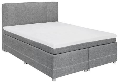 Boxspringbett Luanda 2 - Silberfarben/Grau, MODERN, Holzwerkstoff/Textil (140/200cm) - MID.YOU