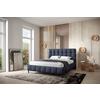 Polsterbett mit Lattenrost 180x200 cm Magic Dunkelblau - Schwarz/Dunkelblau, MODERN, Holzwerkstoff/Textil (180/200cm) - MID.YOU