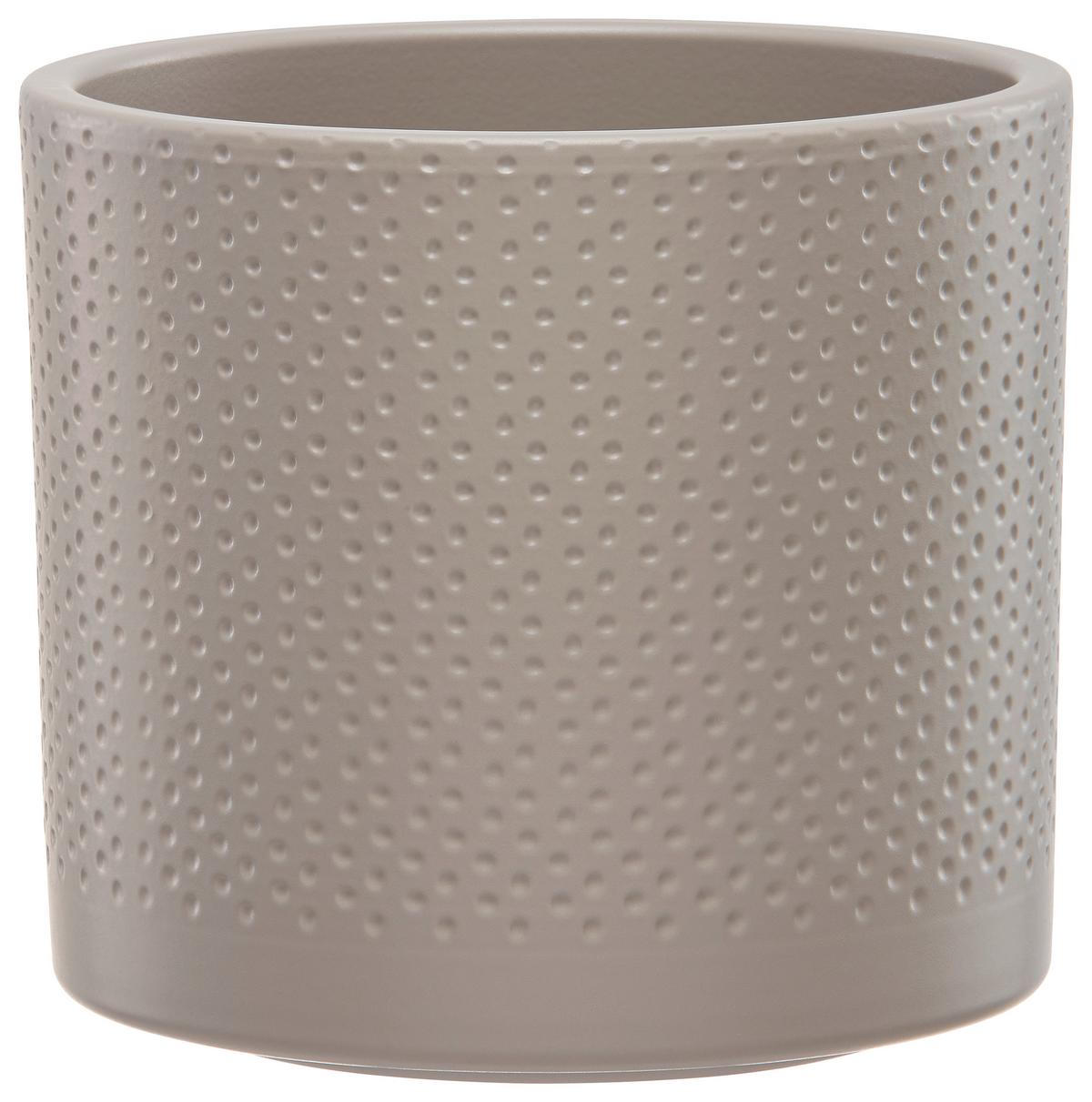 Obal na květináč ERA - bílá/antracitová, Basics, keramika (13,5/12,5cm)
