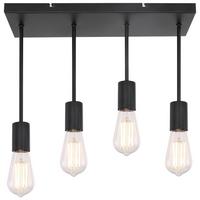 Deckenleuchte Martha - Schwarz, Basics, Metall (45/15/34cm) - Globo