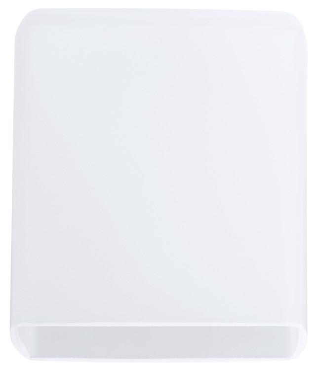 Schienensystem Urail Leuchtenschirm 60015 Eckig - Weiß, Design, Glas (7,5/7,5/8cm) - Paulmann
