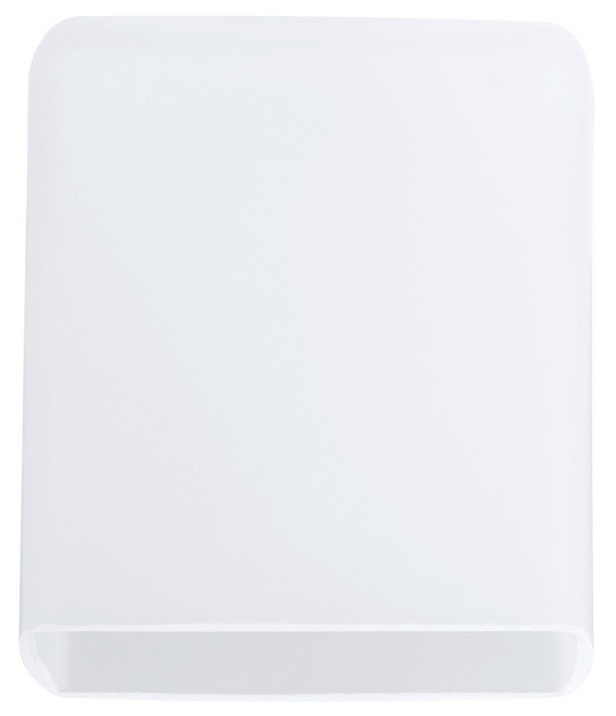 Schienensystem Urail Leuchtenschirm 60015 Eckig - Weiß, Design, Glas (7,5/7,5/8cm) - Paulmann