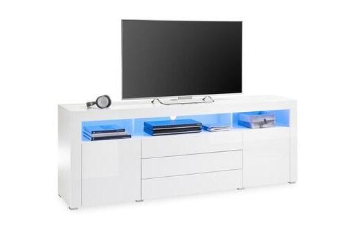 Tv-elem Goal 200/74cm - fehér, Modern, faalapú anyag (200/74/44cm) - MID.YOU