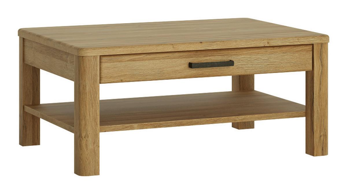 Dohányzóasztal Cortina - tölgyfa színű, Modern, faalapú anyag (100/45,6/75cm)