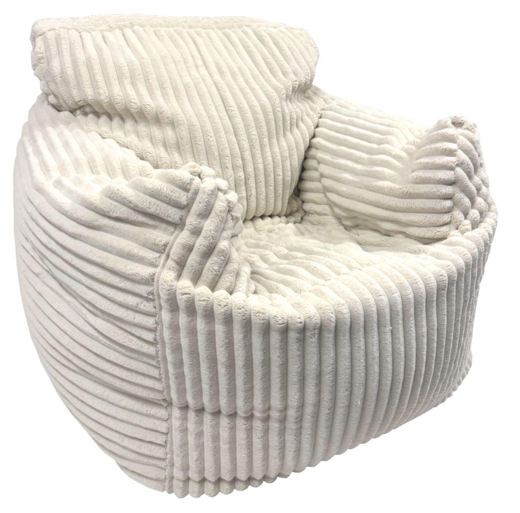 Sedací vak VALLVIK, biely menčester TILIA - biela, Design, textil (90/85/100cm)
