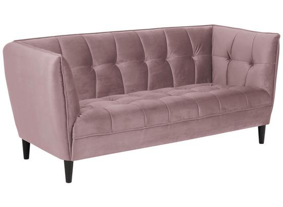 2,5-Sitzer Jonna Samt - Schwarz/Rosa, Trend, Textil (182/80cm) - Livetastic 2,5-Sitzer Jonna Samt - Schwarz/Rosa, Trend, Textil (182/80cm) - Livetastic