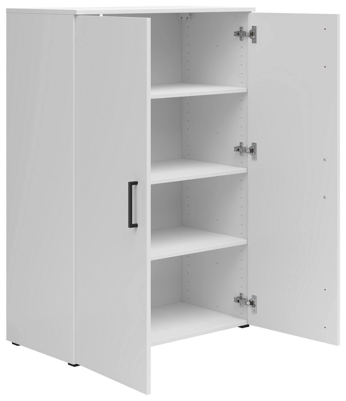 Komoda MULTISTAURAUM - bílá/černá, Moderní, kompozitní dřevo/plast (80/115/40cm)