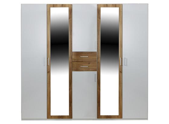 Kleiderschrank Diver B:225cm Weiß/Eiche Dekor - Eichefarben/Weiß, KONVENTIONELL, Holz/Holzwerkstoff (225/210/58cm) Kleiderschrank Diver B:225cm Weiß/Eiche Dekor - Eichefarben/Weiß, KONVENTIONELL, Holz/Holzwerkstoff (225/210/58cm)