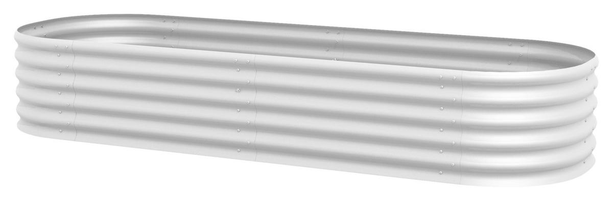 Hochbeet-Erweiterung Vita 80x40,1x80 cm, Oval, Anthrazit - Anthrazit, Basics, Metall (80/40,1/80cm)