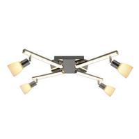 Strahler Ibiza 4-Flammig L: 68 cm - Chromfarben/Opal, Basics, Glas/Kunststoff (22/68cm) - Näve