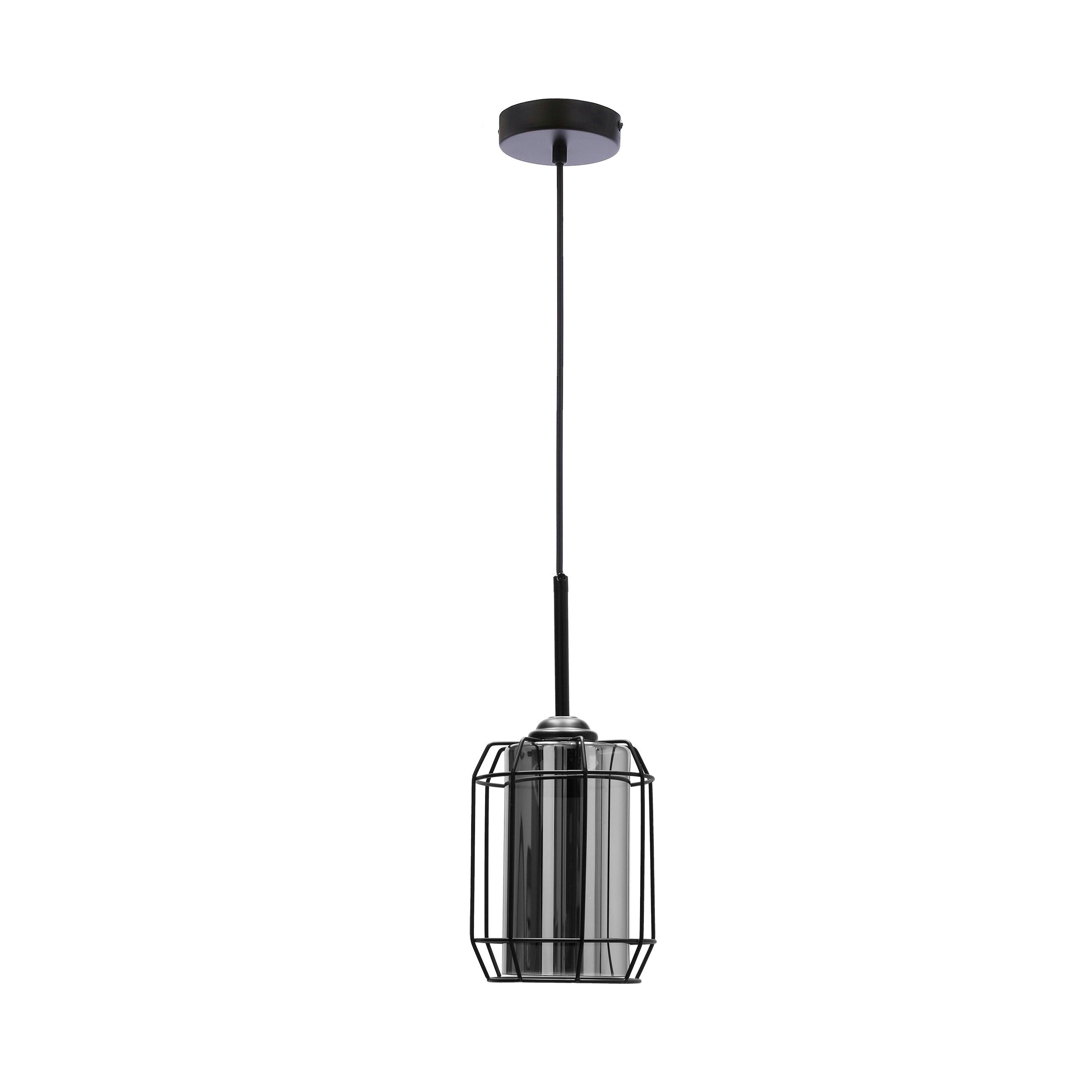 PENDELLEUCHTE 31-08428 JONERA - Schwarz, Design, Metall (15/15/110cm)