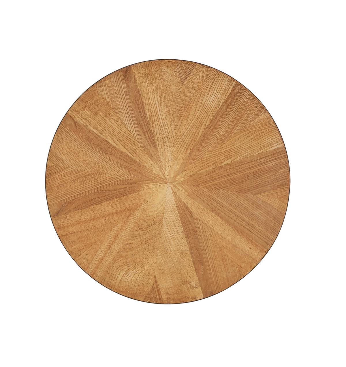 Konferenčný stolík NOEL 60 - čierna/prírodná farba, Romantik / Landhaus, kov/drevo (60/51/60cm) - Zandiara