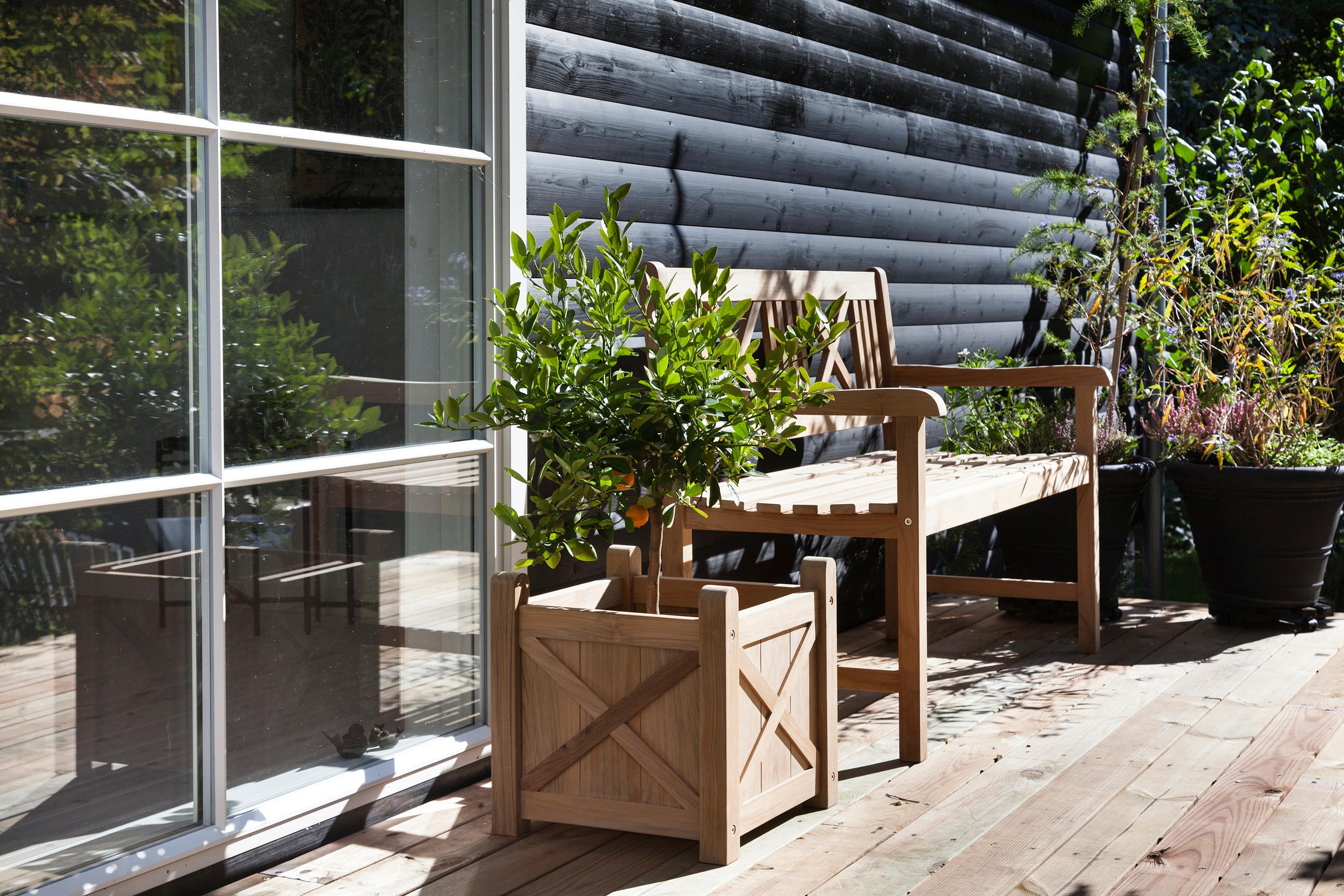 Gartenbank Teakholz 2-Sitzer Rosenborg - Naturfarben/Teakfarben, Natur, Holz (58/89/120cm) - Gardenson