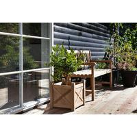 Gartenbank Teakholz 2-Sitzer Rosenborg - Naturfarben/Teakfarben, Natur, Holz (58/89/120cm) - Gardenson