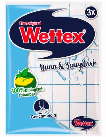 Schwammtuch Wettex Dünn 3er Pack - Weiß, Basics, Textil (25/36/0,1cm) - Wettex